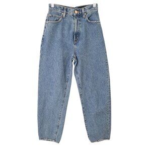 Goldsign High Waist Tapered Jeans Womens Size 23 Blue Cotton Denim